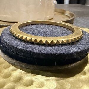 Burberry Gold Brass Stud Bangle Bracelet